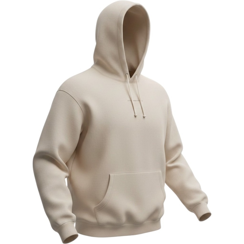 TravisMathew Mens Small Cream Modal Blend Pullover Hoodie Sweatshirt Beige